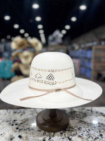 RESISTOL STRAW 20X BLACK RIDGE OPEN CROWN