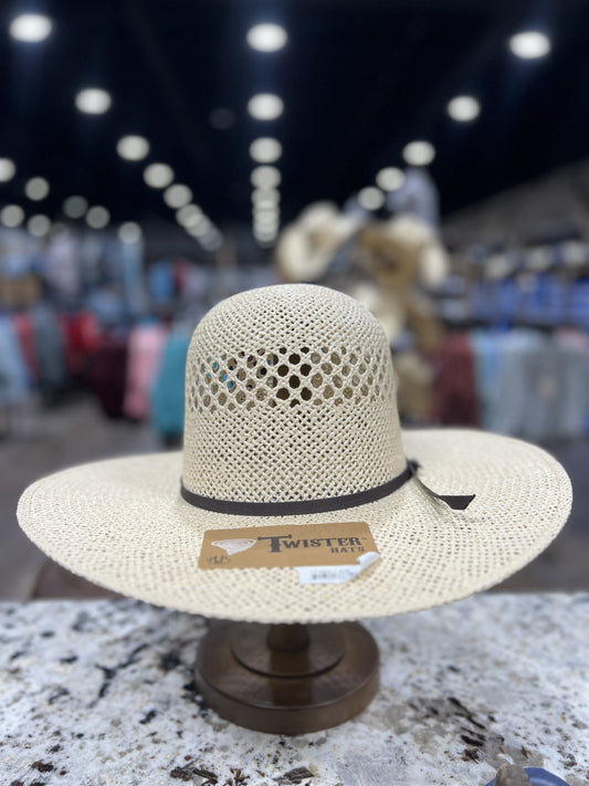 T71650 | TWISTER STRAW JUTE OPEN CROWN 4 1/2 INCH BRIM