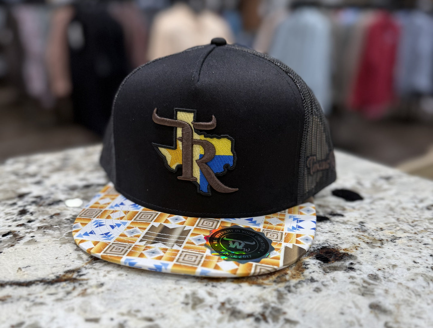 TEXAS RANCH PINEAPPLE AZTEC BLACK/BLACK/YELLOW CAP/
