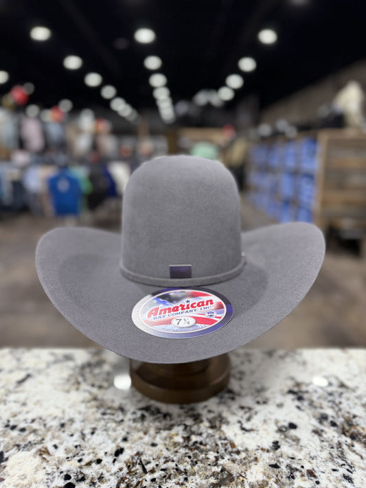 AMERICAN FELT 10X STEEL OPEN CROWN 4 1/2 INCH BRIM