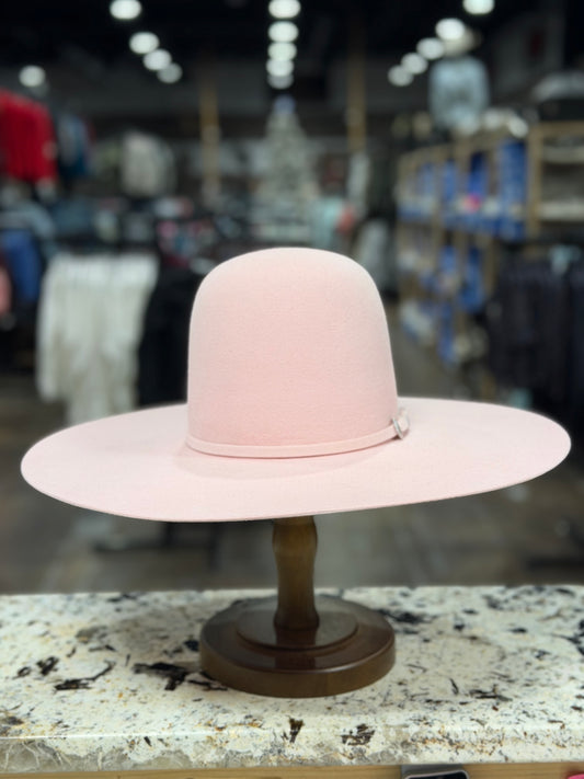 TACCHINOS FELT 6X PINK OPEN CROWN 4 1/2 INCH BRIM