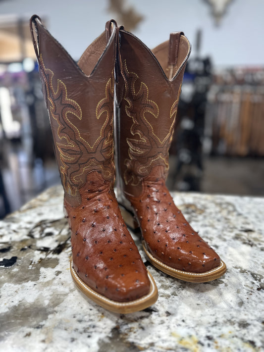 CADENA OSTRICH COGNAC PM TOE