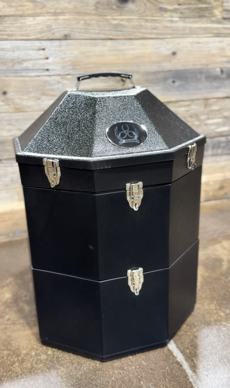 M20-BK | PRIVATE LABEL CLASSIC WESTERN TRIPLE HAT CARRIER - BLACK