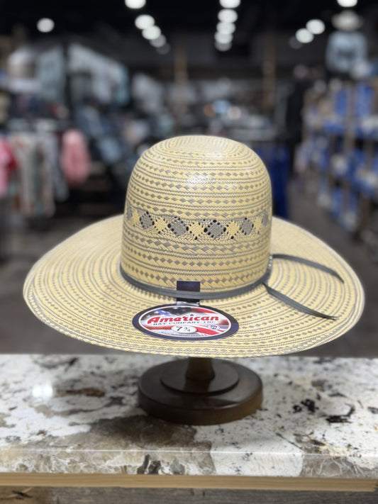 3100-2CSTEEL | AMERICAN STRAW HAT OPEN CROWN 4 1/4 INCH BRIM
