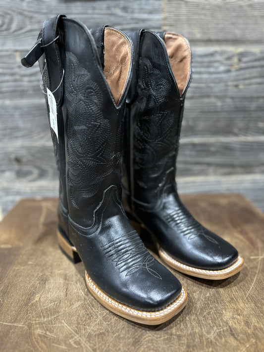 TML201376| WOMENS TANNER MARK RAVEN CLASSIC BLACK CALF METALLIC SILVER BOOT
