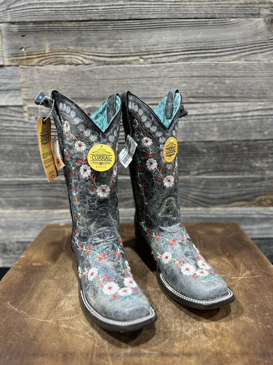 A4399 | CORRAL WOMENS BOOT GREY FLORAL