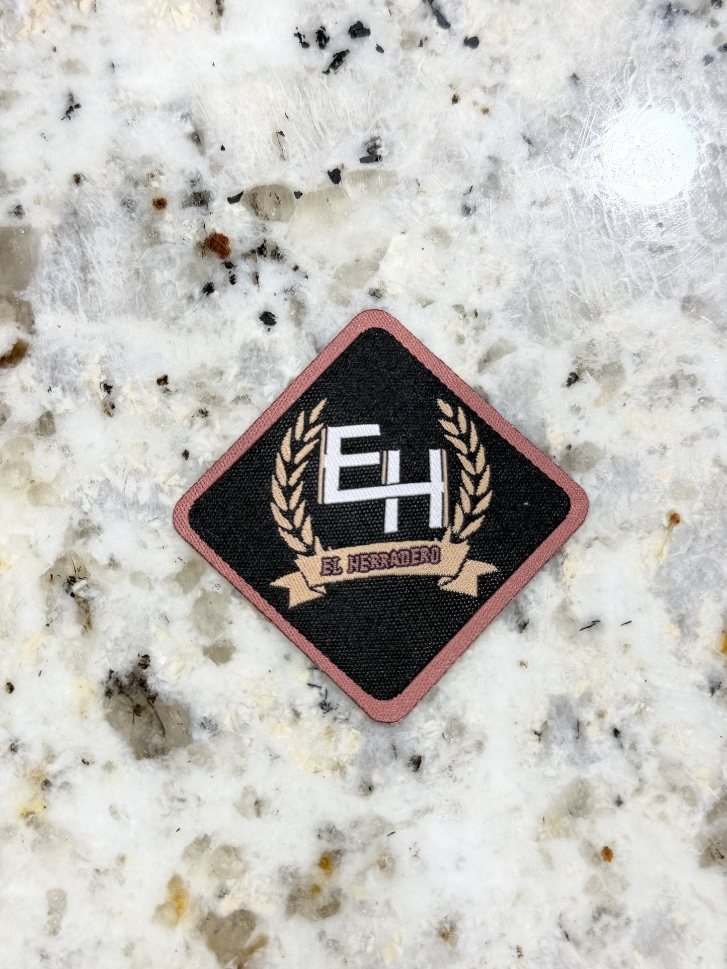 EL HERRADERO RHOMBUS PATCH BLACK/PEACH