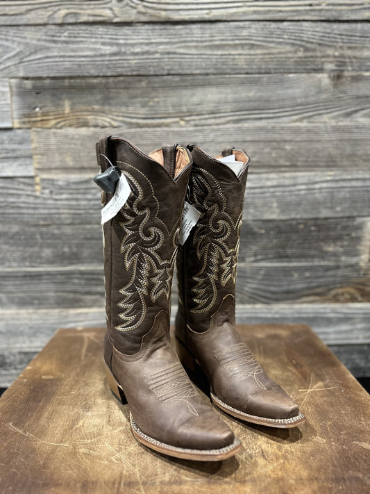 TML205375 | TANNERMARK WOMENS CRACKLE BROWN CALF BOOT