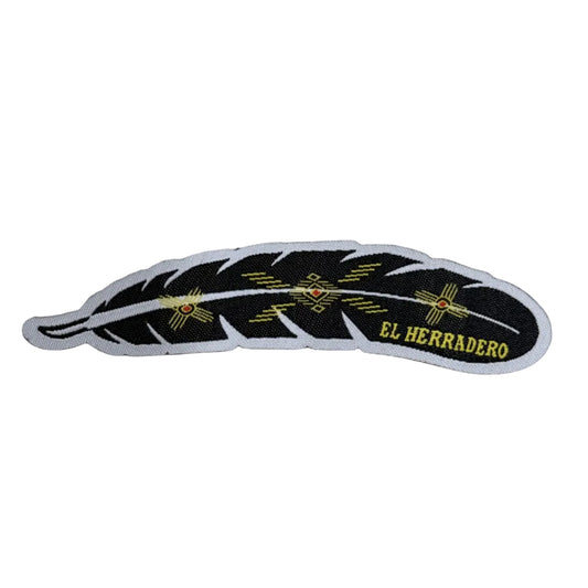 EL HERRADERO FEATHER PATCH BLACK/YELLOW NEW MEXICO