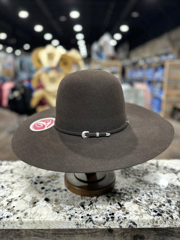 TACCHINOS FELT 6X CHOCOLATE OPEN CROWN