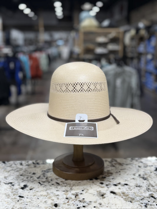 RODEO KING STRAW 25X DRIFTER TAUPE OPEN CROWN 4 1/2 INCH BRIM