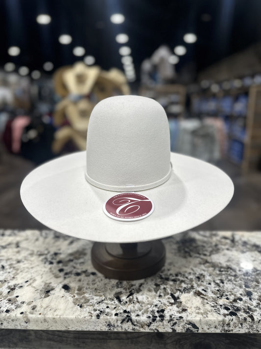 TACCHINOS FELT 10X WHITE OPEN CROWN