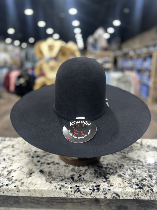 ATWOOD FELT 7X BLACK OPEN CROWN