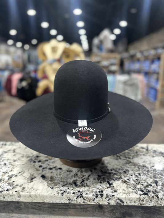 ATWOOD FELT 20X BLACK OPEN CROWN