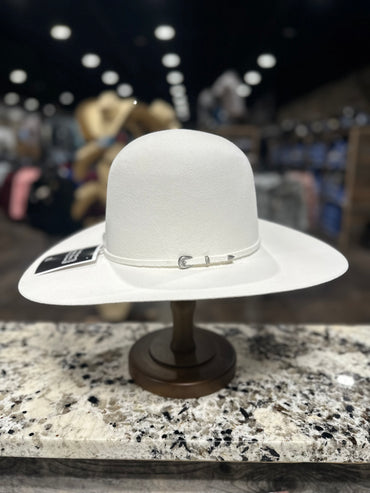 RODEO KING FELT 7X WHITE OPEN CROWN BRIM 4 1/4