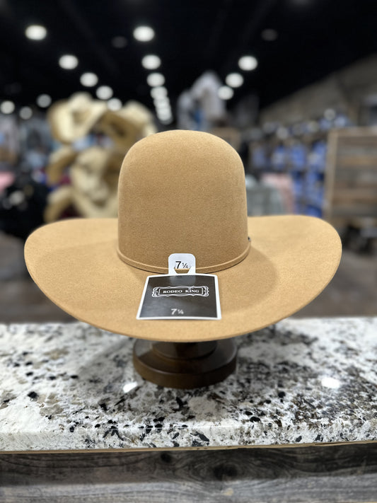 RODEO KING FELT 7X CAMEL OPEN CROWN