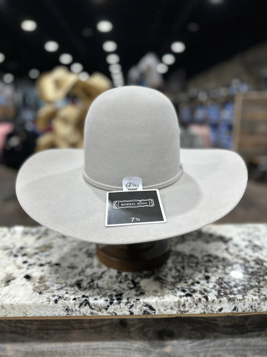 RODEO KING FELT 7X SILVERBELLY OPEN CROWN