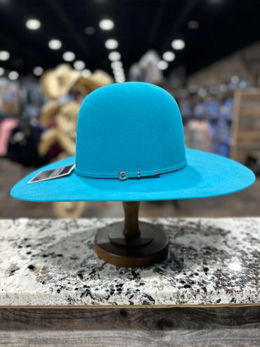 RODEO KING FELT 7X TURQUIOSE OPEN CROWN