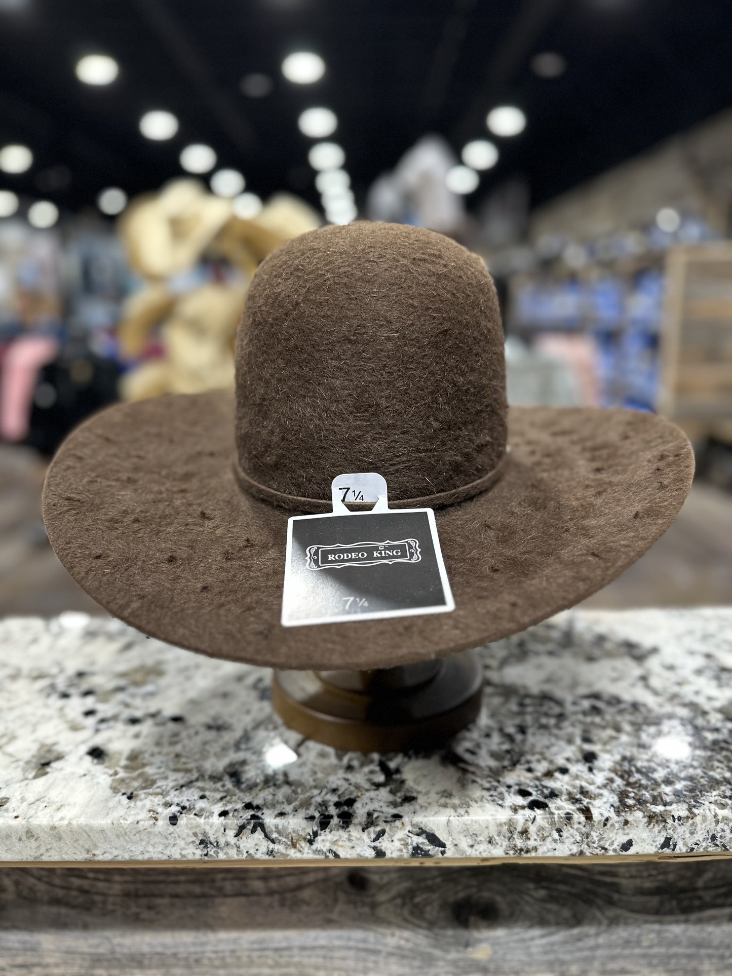 RODEO KING FELT 10X GRIZZLY CHOCOLATE OPEN CROWN