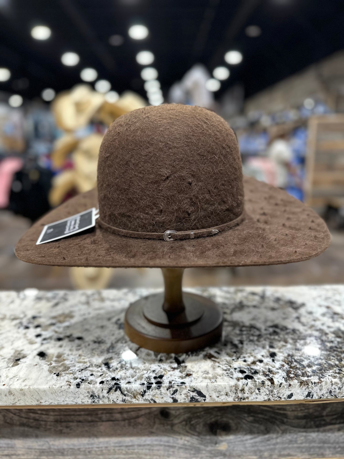 RODEO KING FELT 10X GRIZZLY CHOCOLATE OPEN CROWN