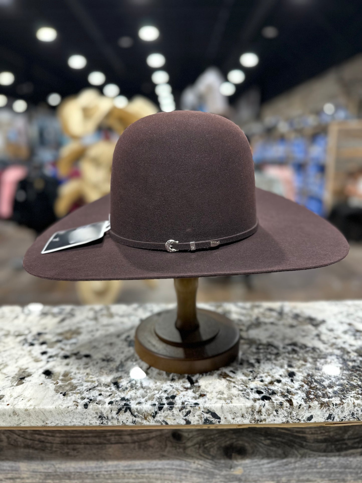 RODEO KING FELT 10X BLACK CHERRY OPEN CROWN