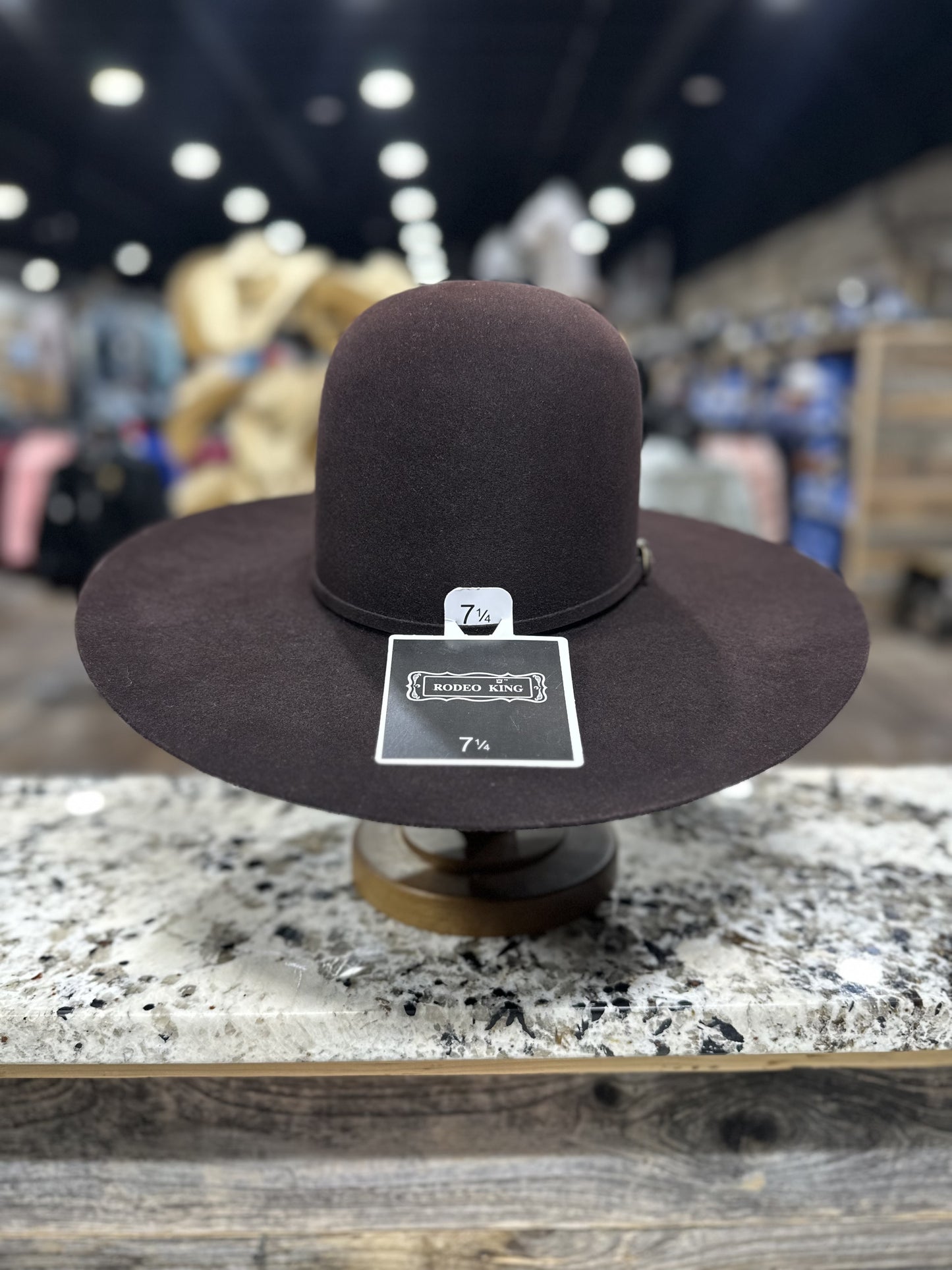 RODEO KING FELT 60X BLACK CHERRY OPEN CROWN