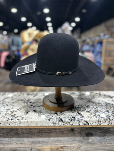 RODEO KING FELT 100X BLACK OPEN CROWN