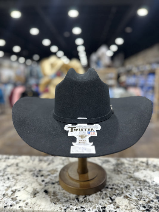 T7540001 | TWISTER FELT 5X BLACK PRE SHAPE