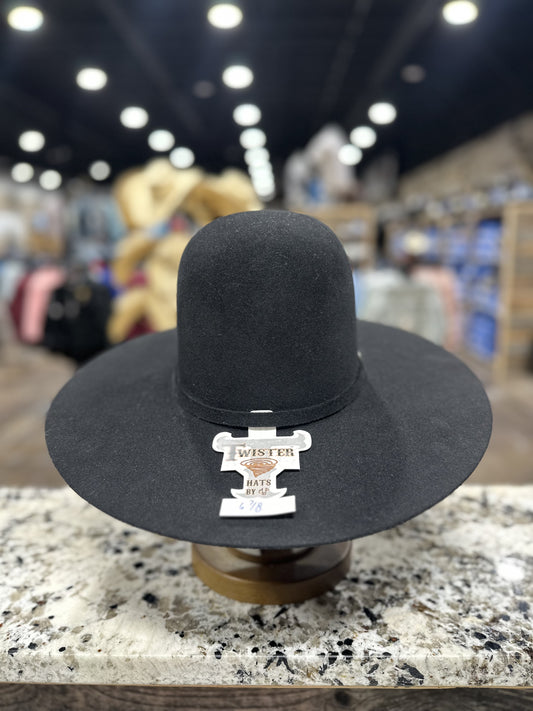 T7636001 | TWISTER FELT 6X BLACK OPEN CROWN