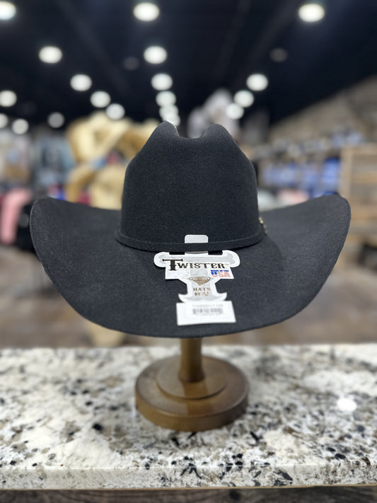 T7645001 | TWISTER FELT 10X BLACK PRE SHAPE Brim 4-1/4