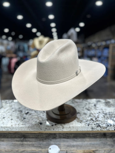 CUERNOS CHUECOS FELT 6X BEIGE OPEN CROWN