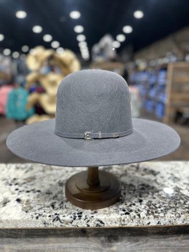 RESISTOL YOUTH FELT GREY OPEN CROWN