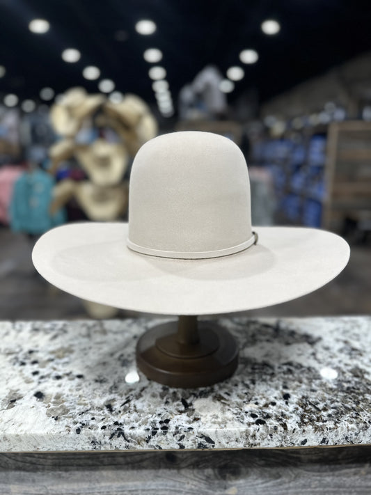 RODEO KING FELT 1000X SILVERBELLY OPEN CROWN 4 1/2 INCH BRIM