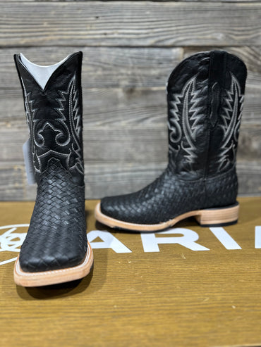 RANCHERS TEJIDA DIAGONAL CRAZY BLACK RANCHER TOE HYBRID SOLE