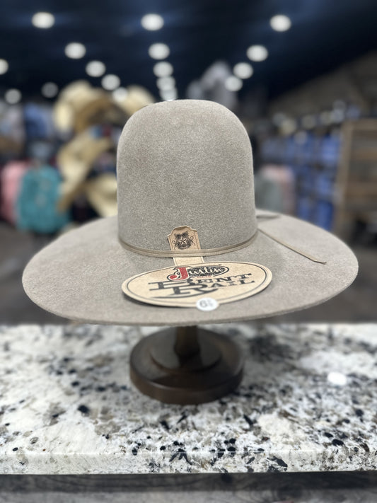 JUSTIN FELT 6X NATURAL WAGONER OPEN CROWN
