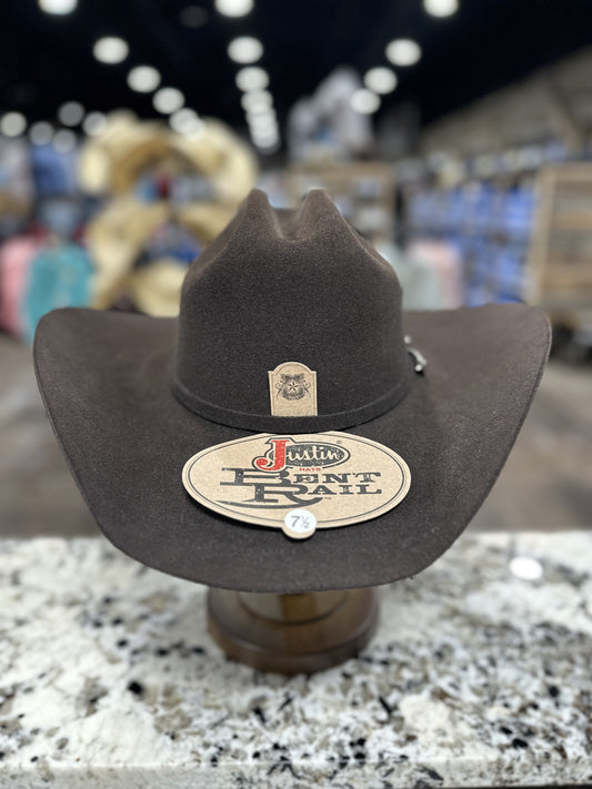 JUSTIN FELT 6X CHOCOLATE DLYAN OPEN CROWN