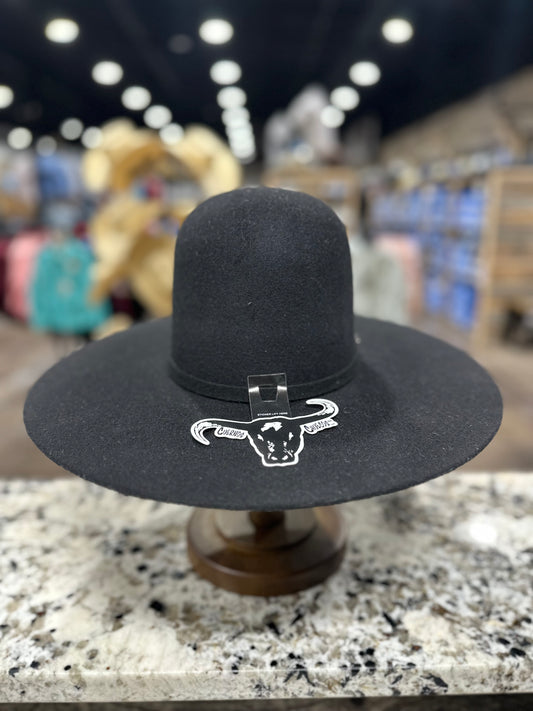 CUERNOS CHUECOS FELT6X BLACK OPEN CROWN