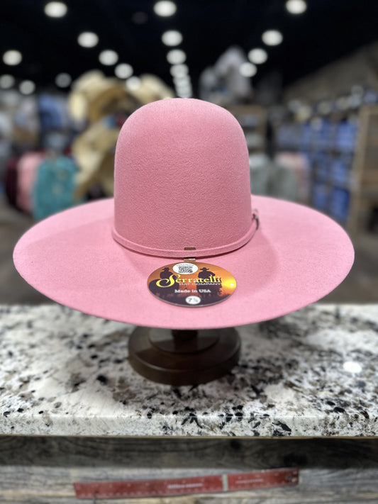 SERRATELLI PURE WOOL PINK OPEN CROWN