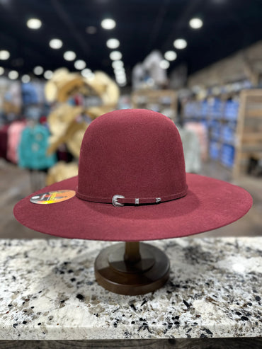 SERRATELLI PURE WOOL BURGUNDY OPEN CROWN