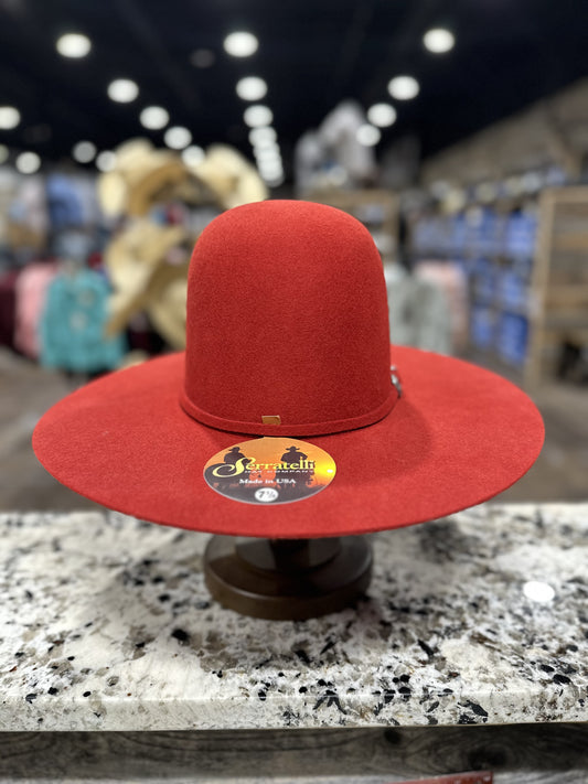 SERRATELLI PURE WOOL RED OPEN CROWN