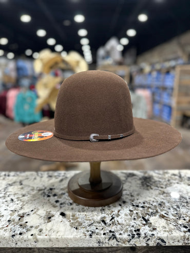 SERRATELLI PURE WOOL CHOCOLATE OPEN CROWN