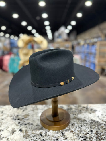 STETSON FELT 100X BLACK BRIM 4-1/4