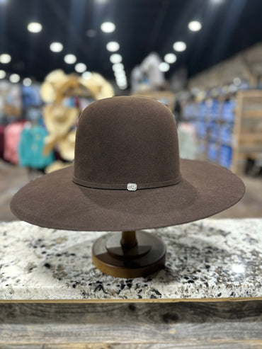 RESISTOL 10X CHOCOLATE CHUTE BOSS OPEN CROWN 4 1/2 BRIM