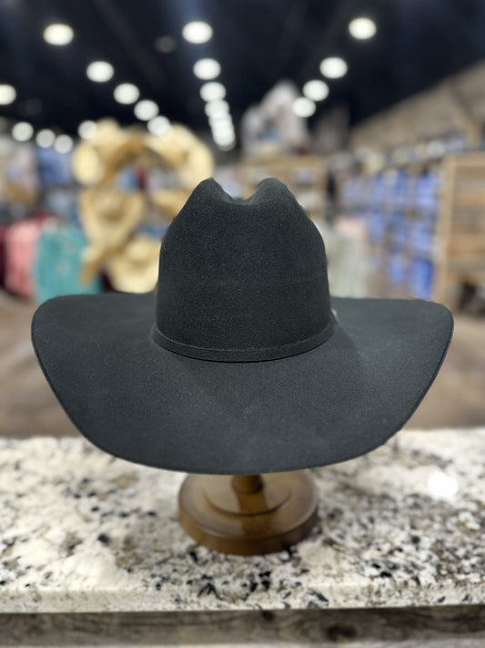 RESISTOL FELT 10X BLACK CHUTE BOSS 4-1/4 INCH BRIM