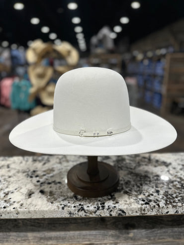 RESISTOL FELT 40X WHITE OPEN CROWN 4 1/4 INCH BRIM
