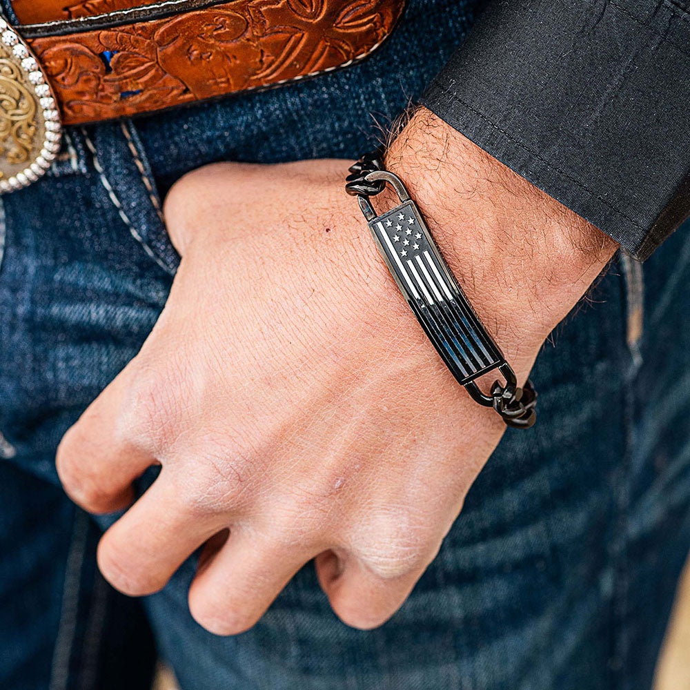 KTBC4414 | PURSUE THE WILD BY MONTANA SILVERSMITHS KRISTY TITUS LET FREEDOM RING ID BRACELET