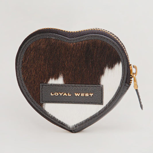 LW-SS25-094-CP | MYRA LOYAL WEST CUPID COIN POUCH - BLACK & WHITE