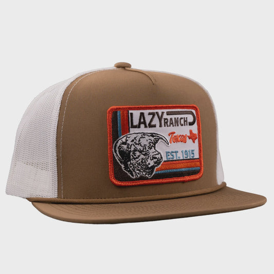 LAZY J RANCH COYOTE BROWN & WHITE RIO GRANDE CLASSIC ROPE CAP