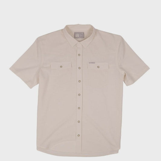 LAZY J S/S PEARL SNAP AIRFLOW OFF WHITE SHIRT