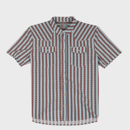 LAZY J TEAL MESA STRIPES MEN'S AIRFLOW PEARL SNAP S/S